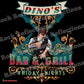 Dino's Bar & Grill Black Mug CustomCat