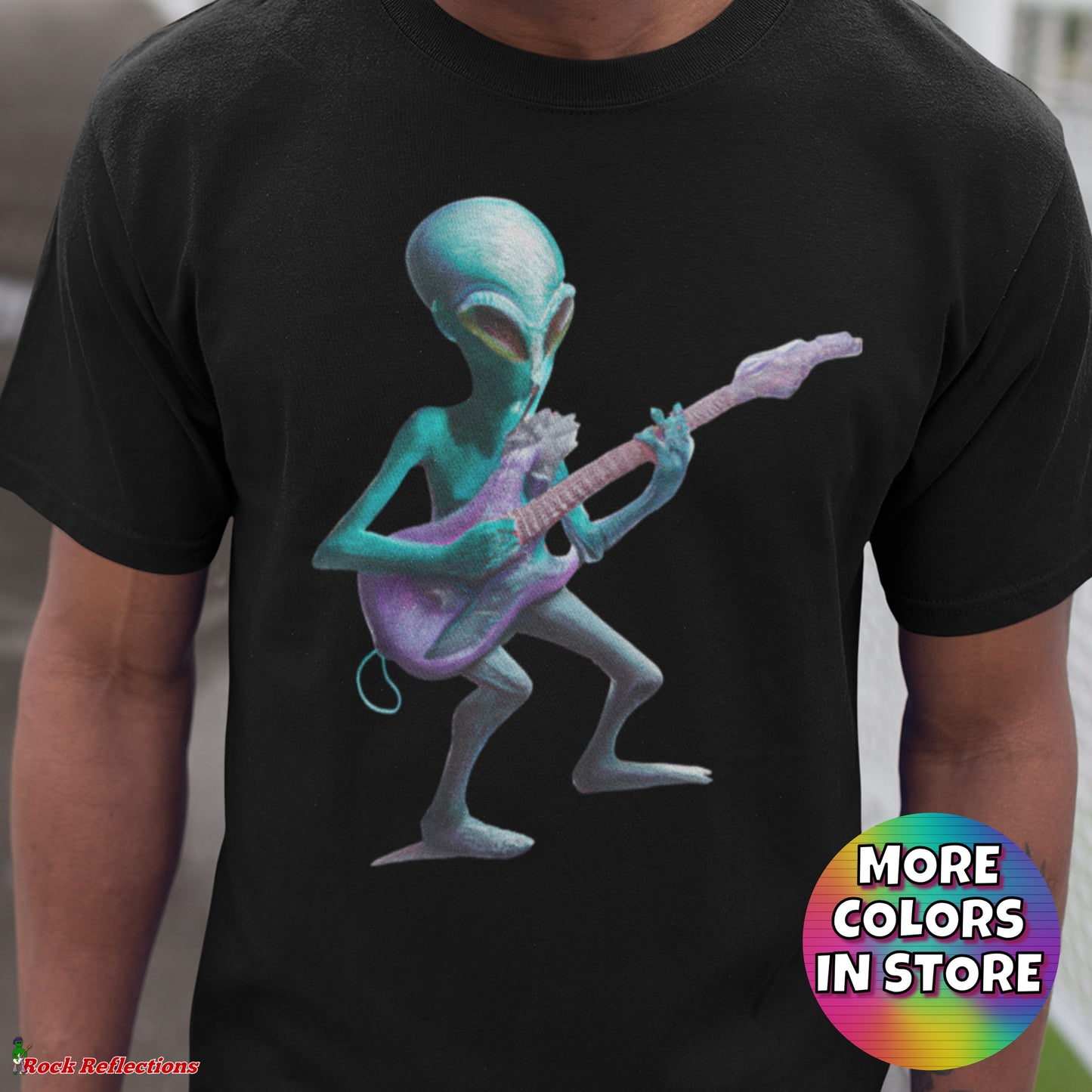 Alien Guitarist T-Shirt SPOD