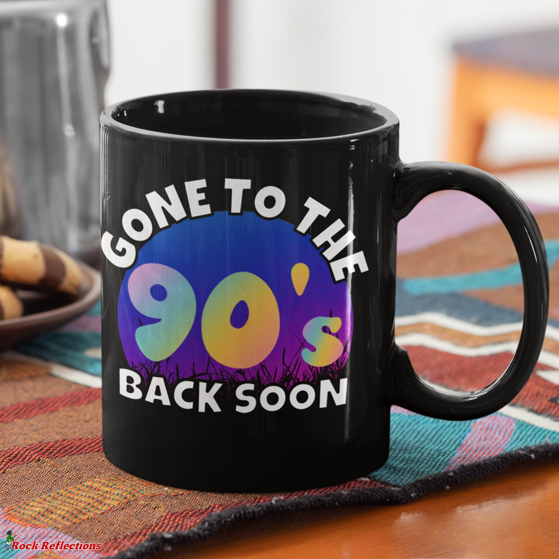Gone To The 90's Black Mug CustomCat