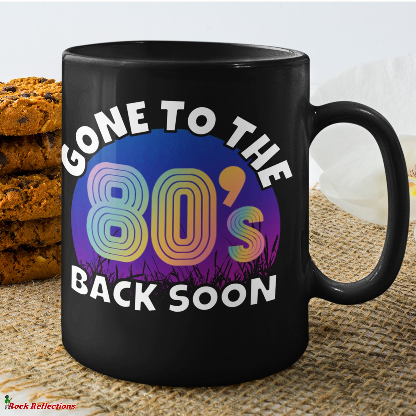 Gone To The 80's Black Mug CustomCat