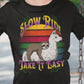 Slow Ride Sloth & Llama T-Shirt SPOD