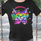 Happy Cat With Headphones T-Shirt SPOD