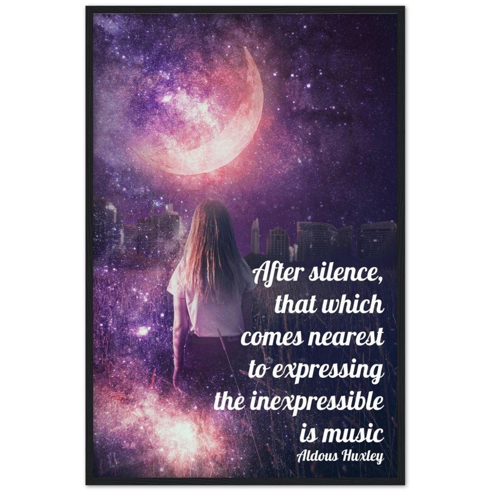 After Silence - Music Quote Framed Print Gelato