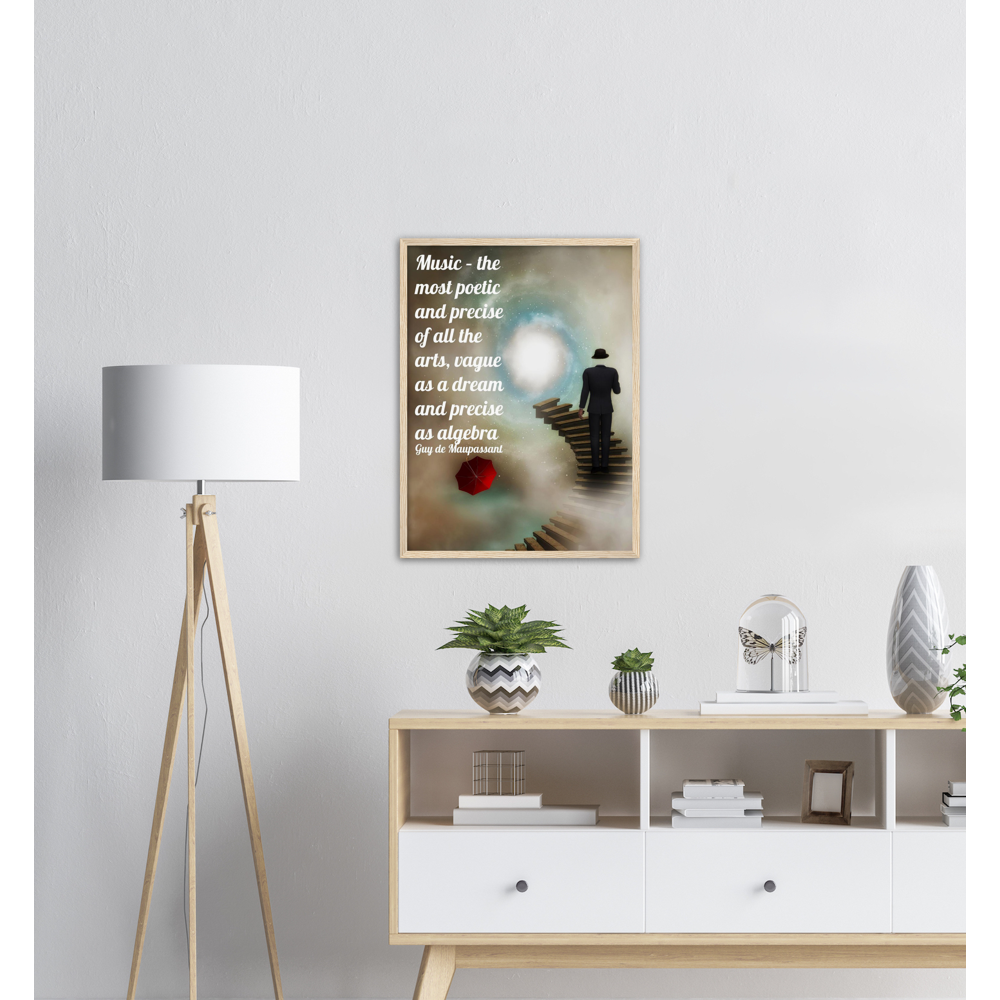 Poetic and Precise - Music Quote Framed Print Gelato
