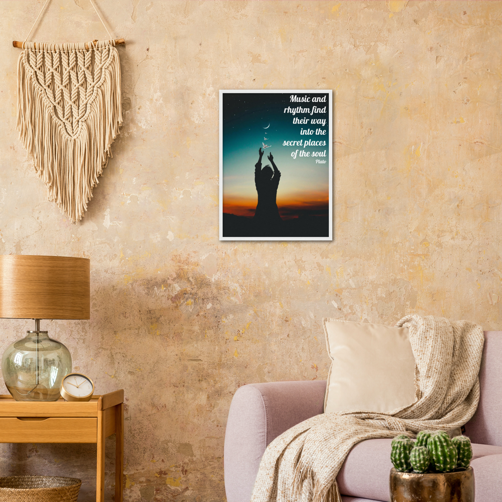 Secret Places of The Soul – Music Quote Framed Print Gelato