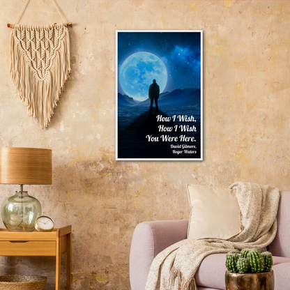 Wish You Were Here - Music Quote Framed Print Gelato