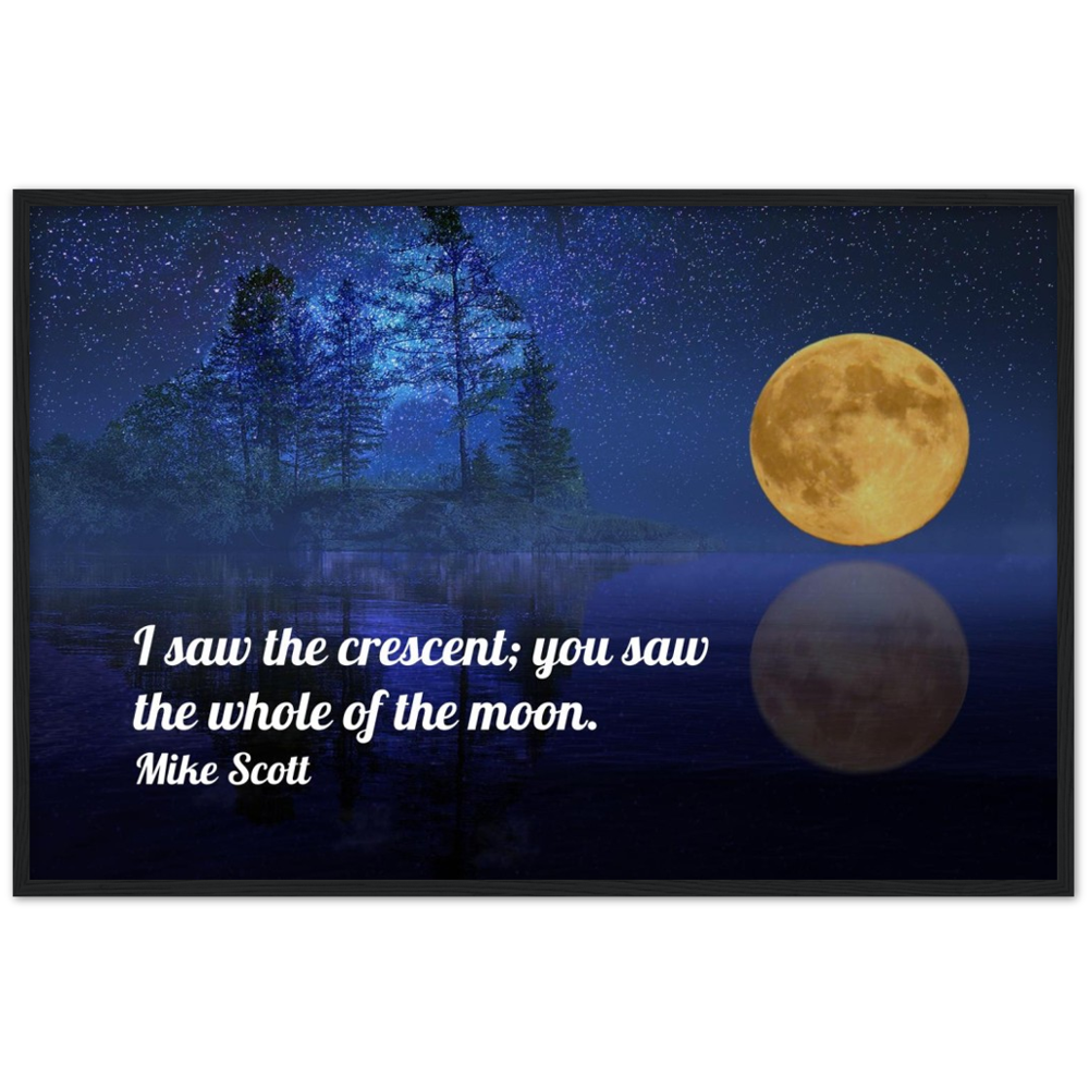 I Saw The Crescent - Music Quote Framed Print Gelato