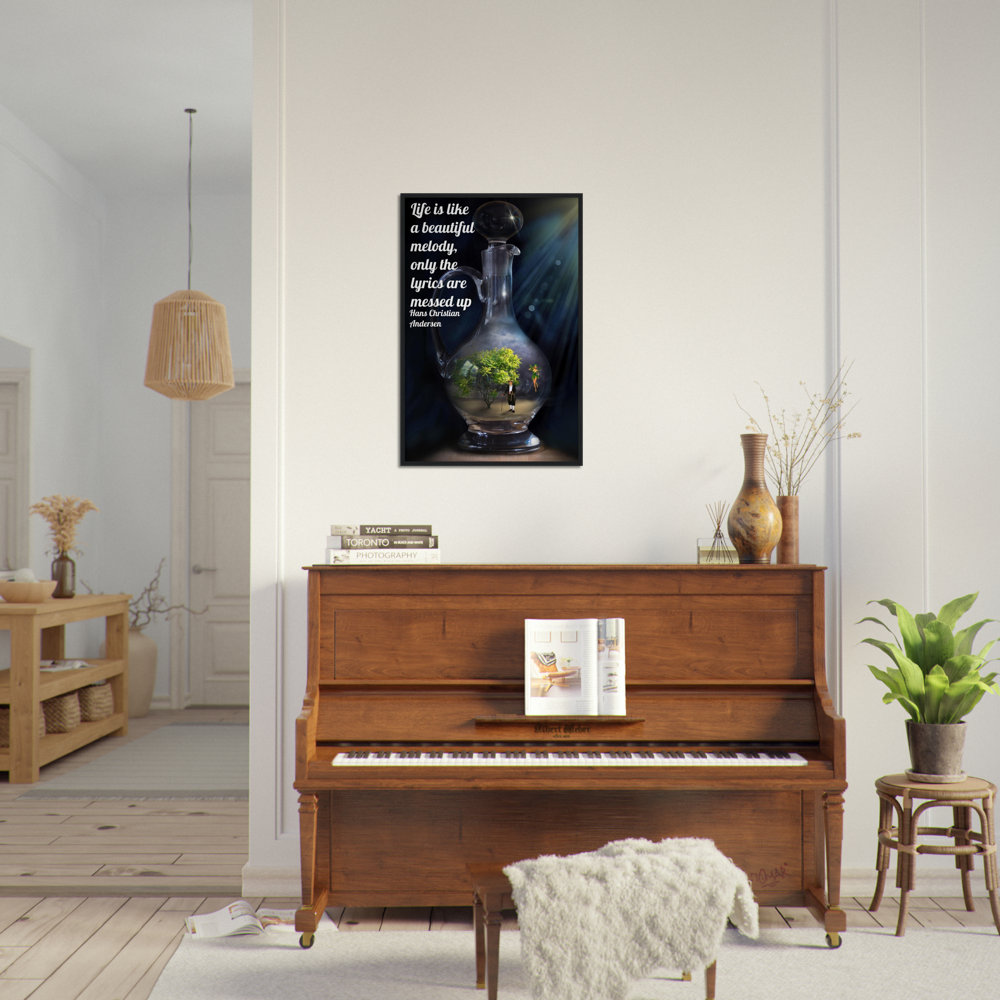 Like a Beautiful Melody – Music Quote Framed Print Gelato