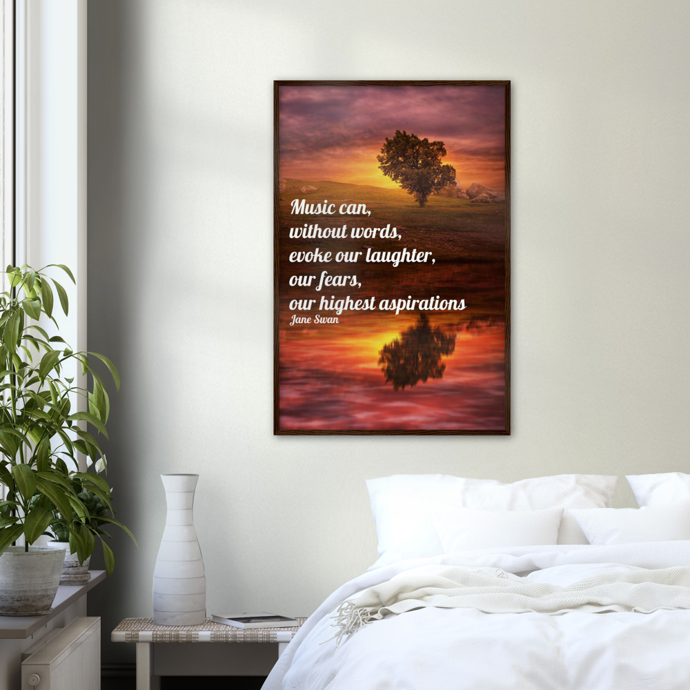 Music Without Words - Music Quote Framed Print Gelato
