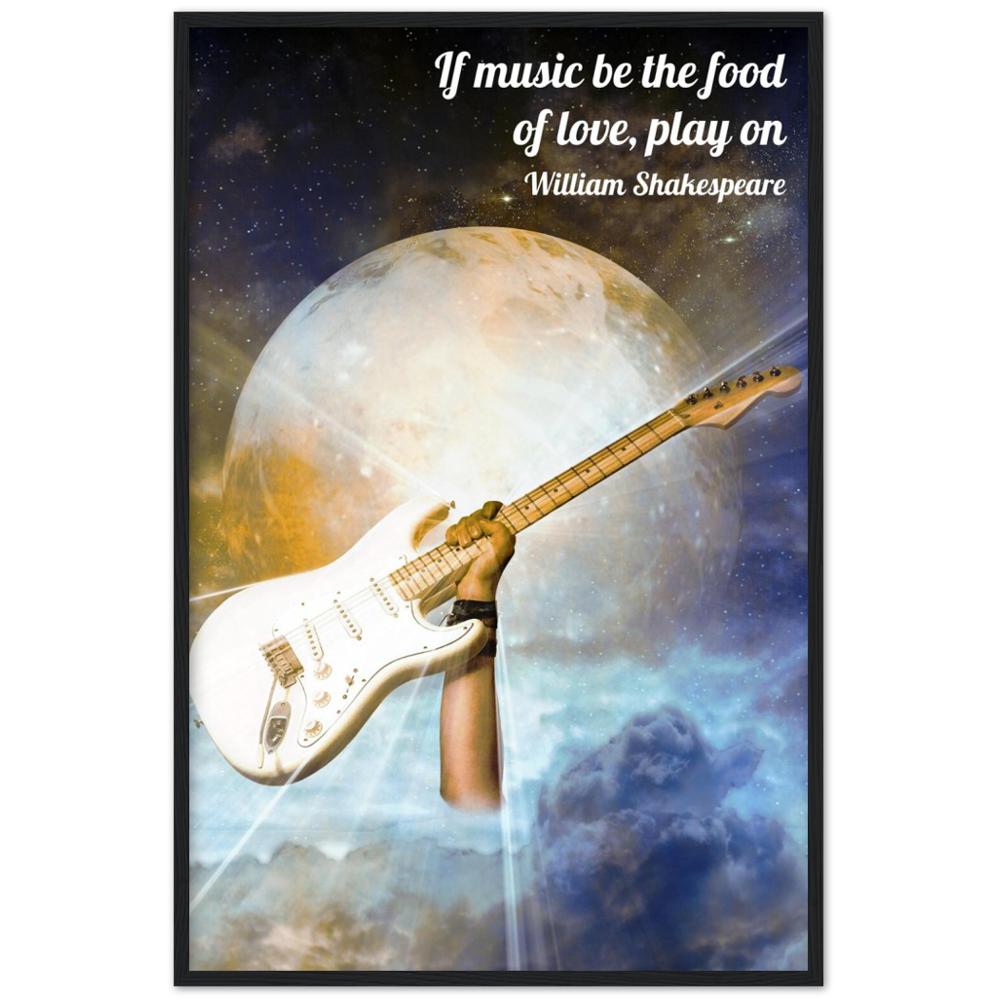 Food Of Love – Music Quote Framed Print Gelato