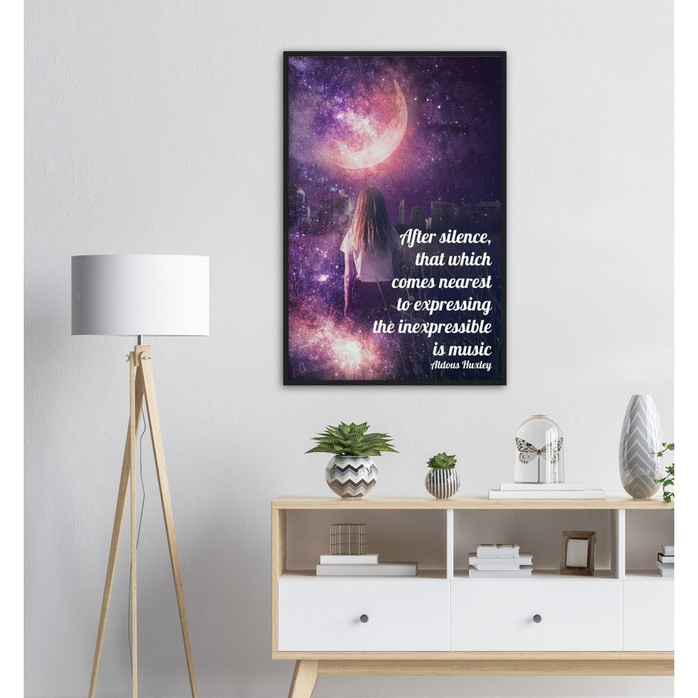 After Silence - Music Quote Framed Print Gelato