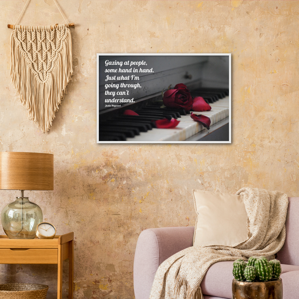 Gazing at People - Music Quote Framed Print Gelato