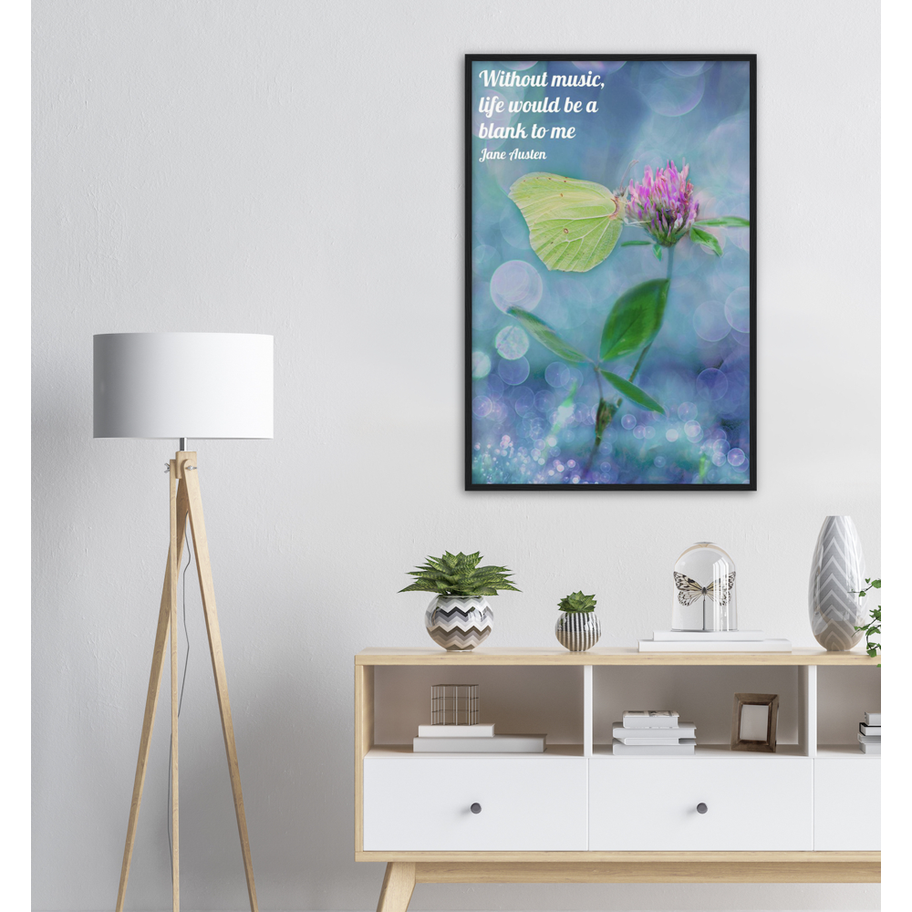 Without Music – Music Quote Framed Print Gelato