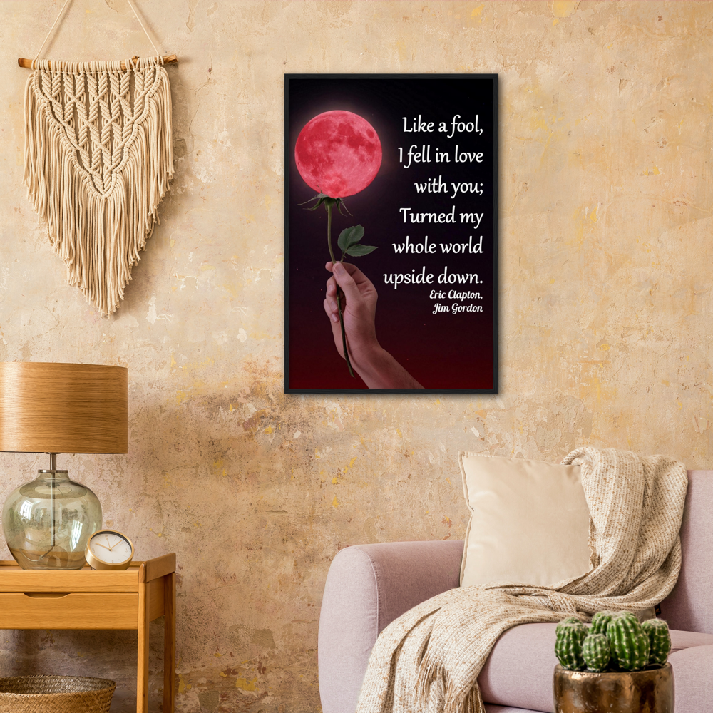 Like A Fool - Music Quote Framed Print Gelato