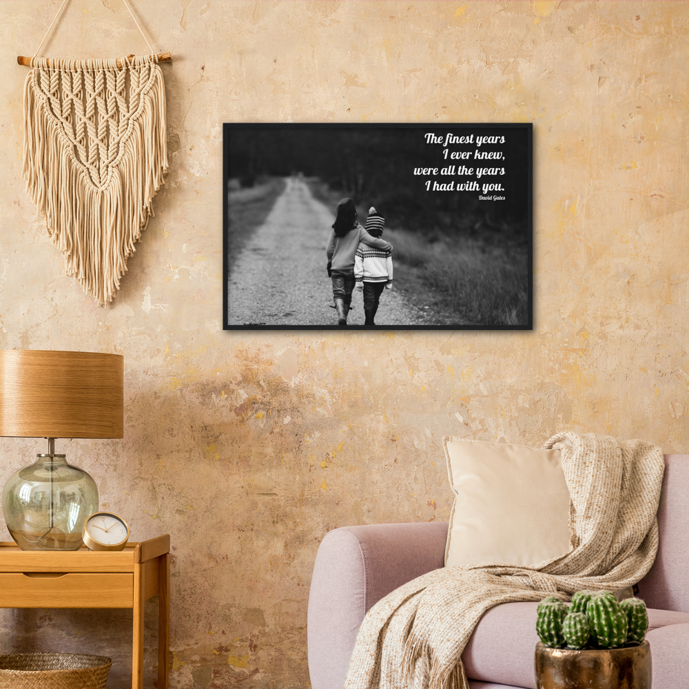 The Finest Years (1) - Music Quote Framed Print Gelato