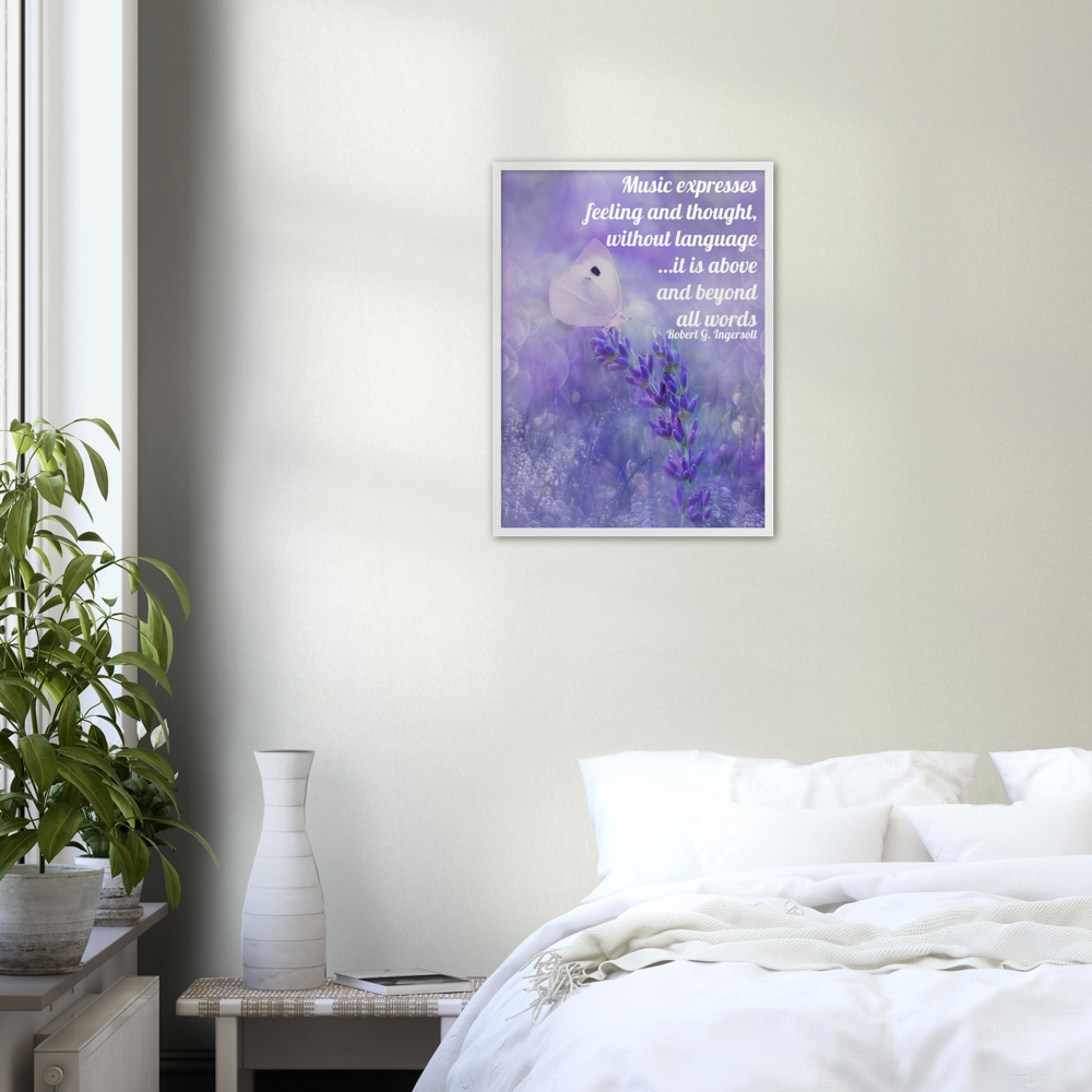 Beyond All Words -Music Quote Framed Print Gelato