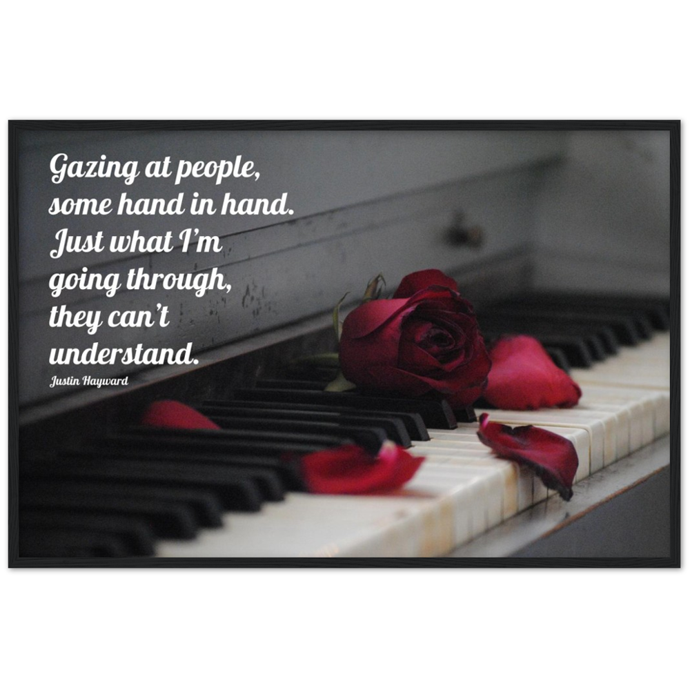 Gazing at People - Music Quote Framed Print Gelato