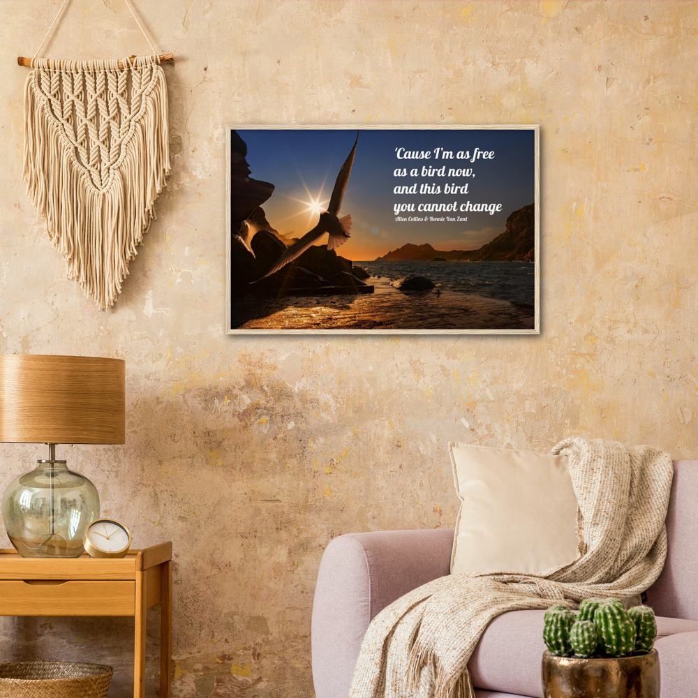 Free As A Bird - Music Quote Framed Print Gelato