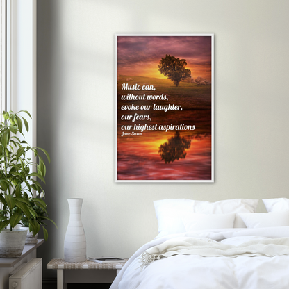Music Without Words - Music Quote Framed Print Gelato