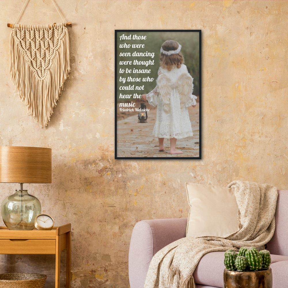 Thought To Be Insane – Music Quote Framed Print Gelato