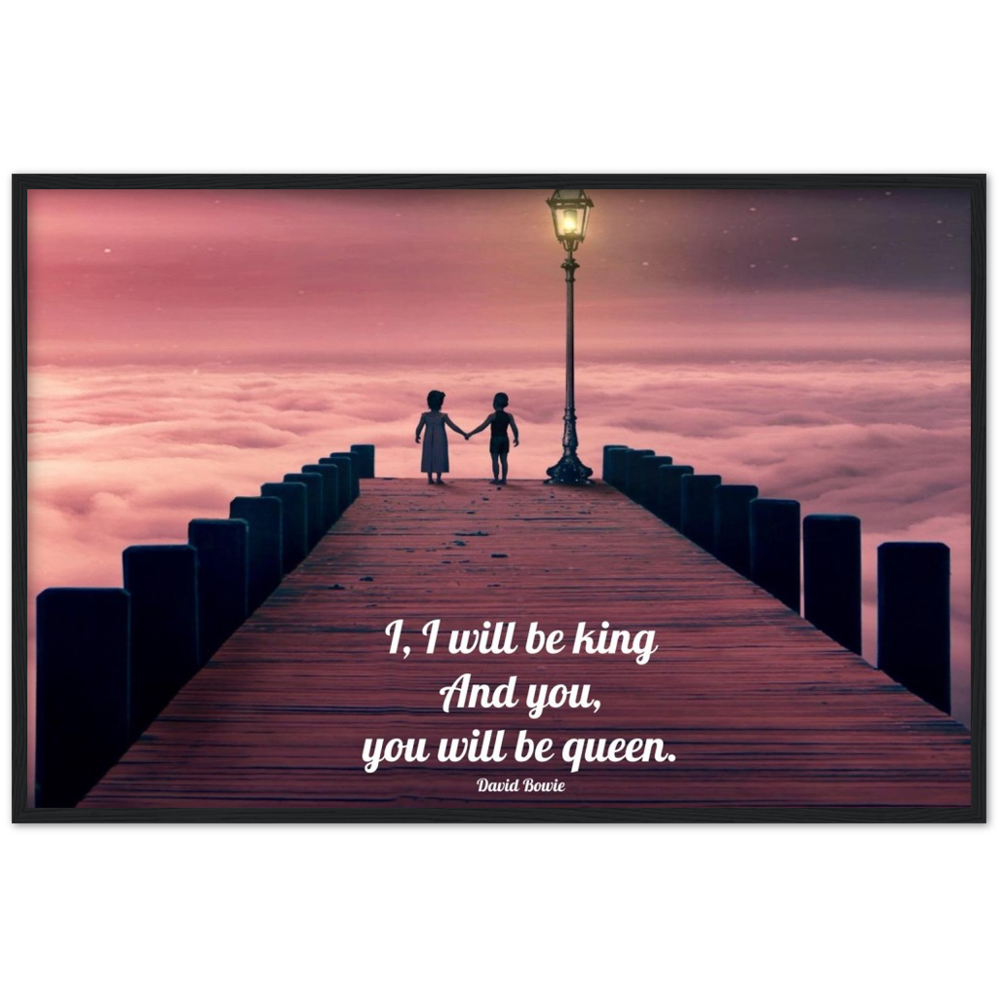 I Will Be King - Music Quote Framed Print Gelato