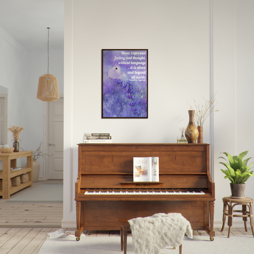 Beyond All Words -Music Quote Framed Print Gelato