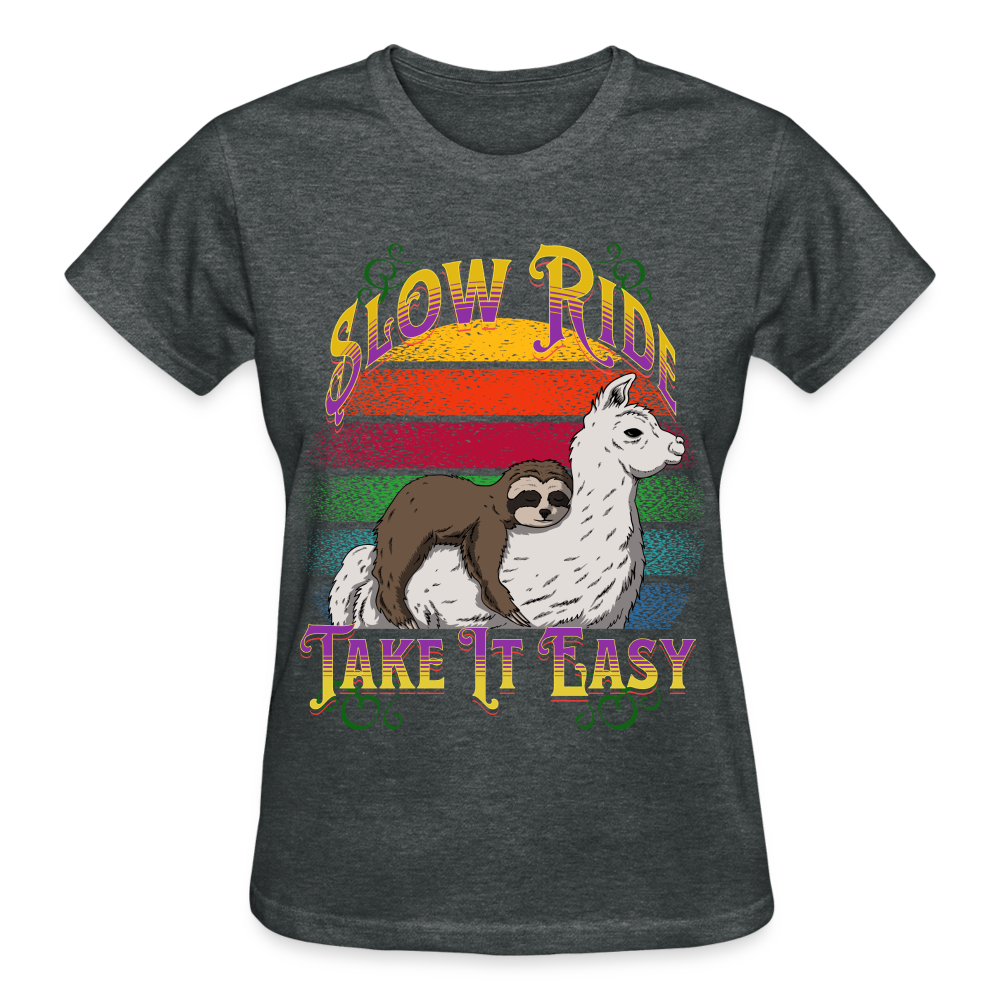 Slow Ride Sloth & Llama T-Shirt SPOD