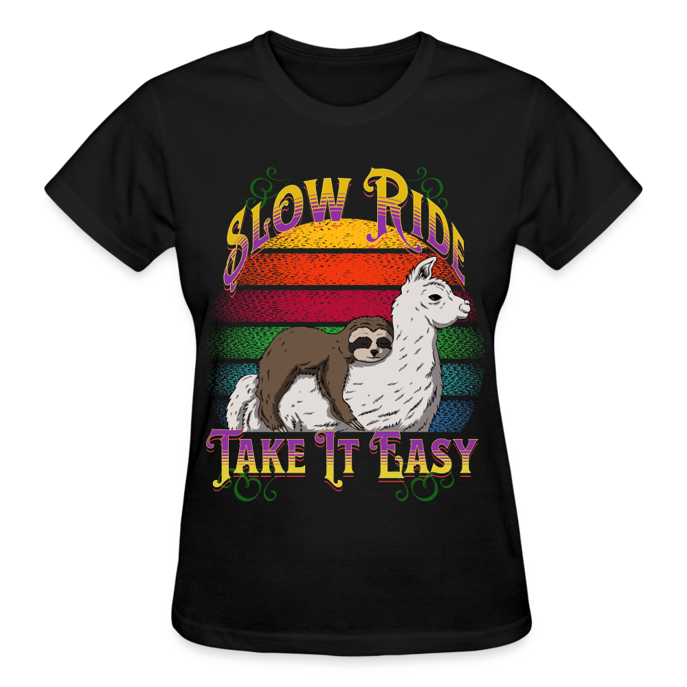 Slow Ride Sloth & Llama T-Shirt SPOD