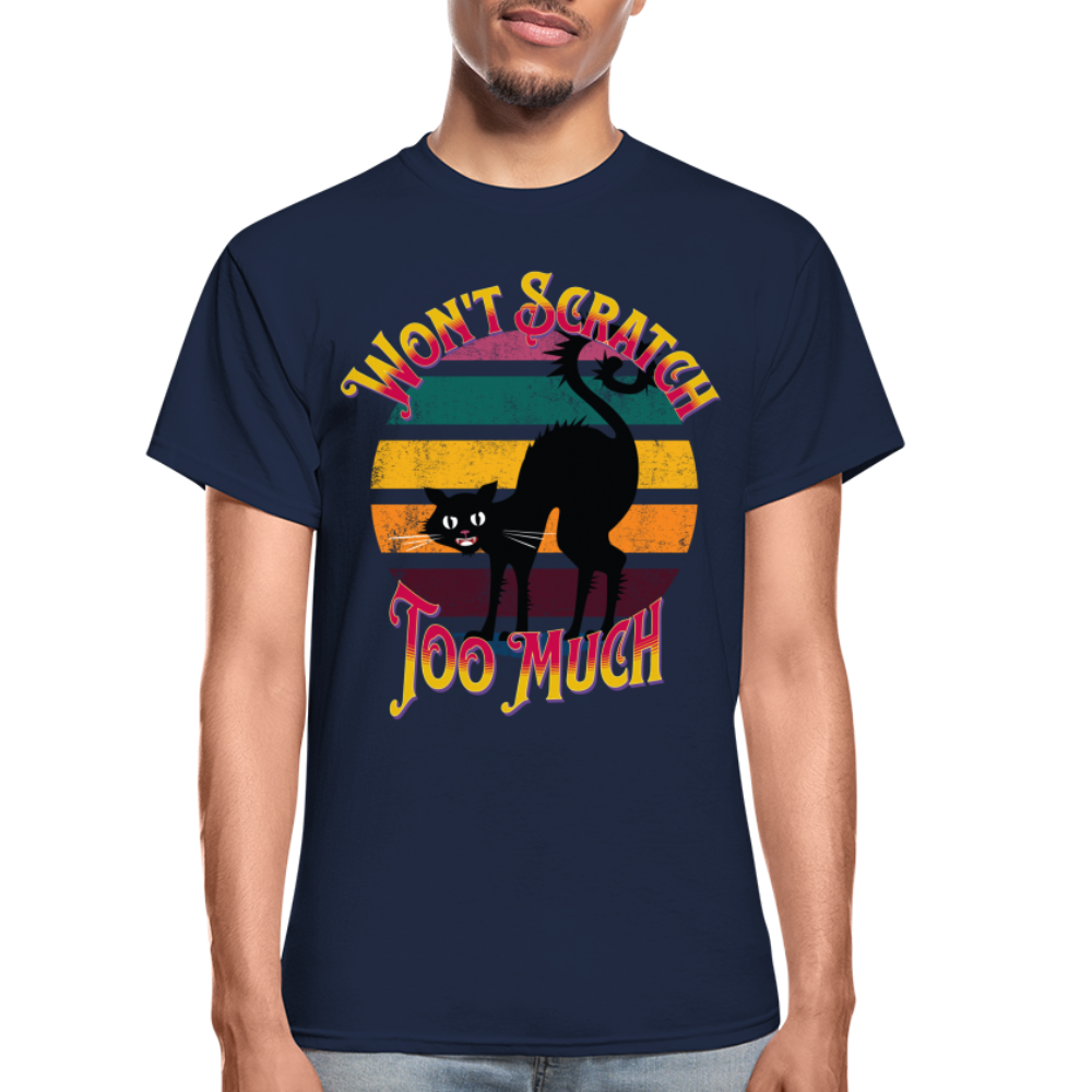 Black Cat Won't Scratch T-Shirt SPOD
