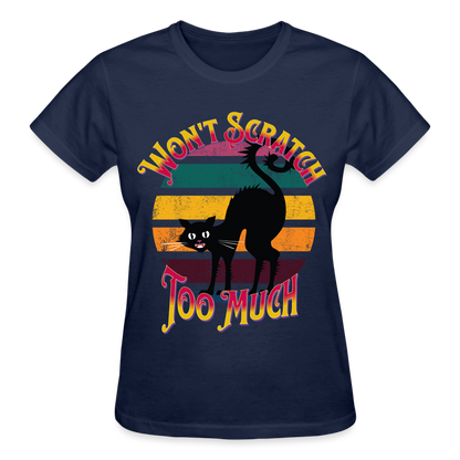 Black Cat Won't Scratch T-Shirt SPOD