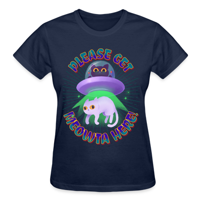 UFO Cat Meowta Here T-Shirt SPOD