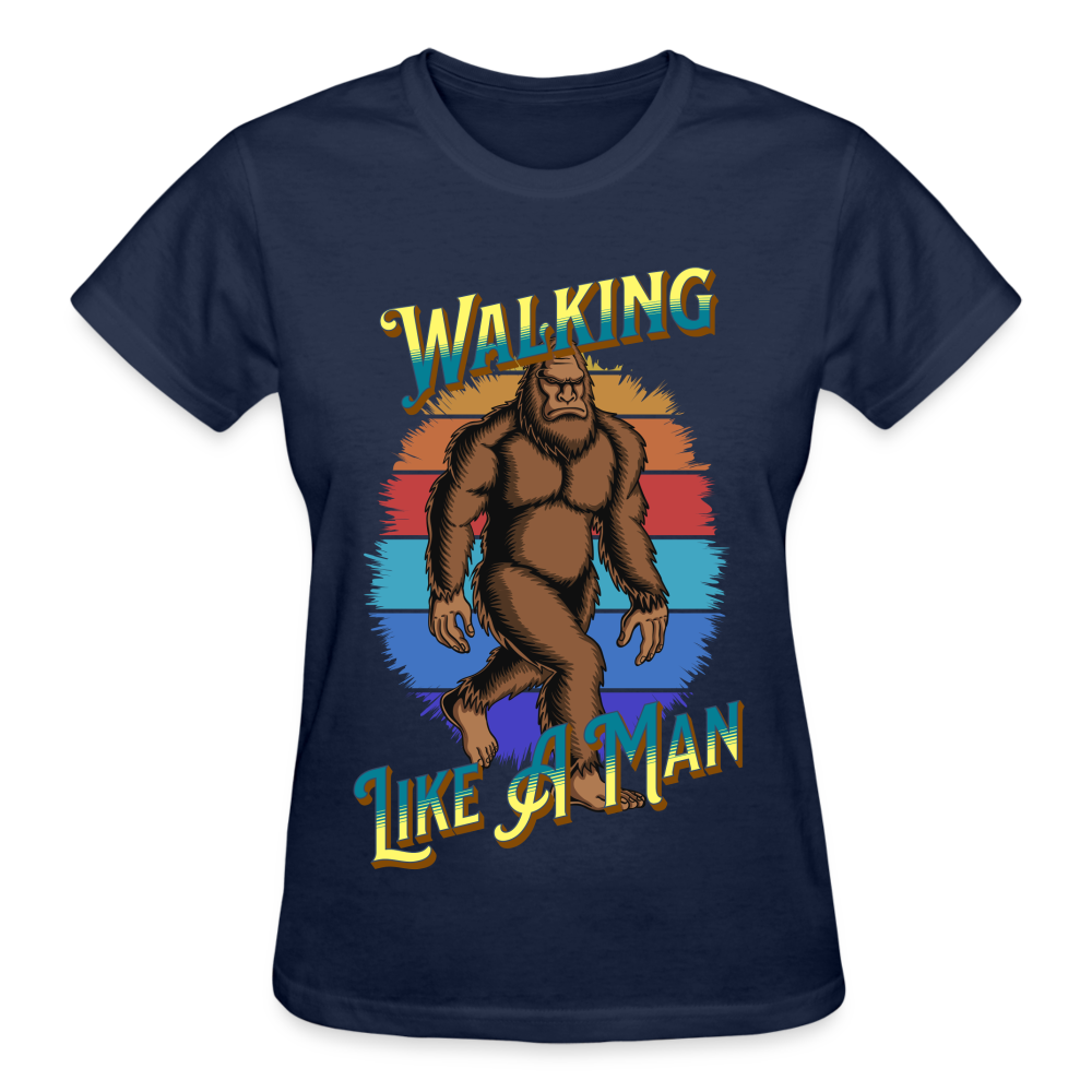Bigfoot Walking Like A Man T-Shirt SPOD