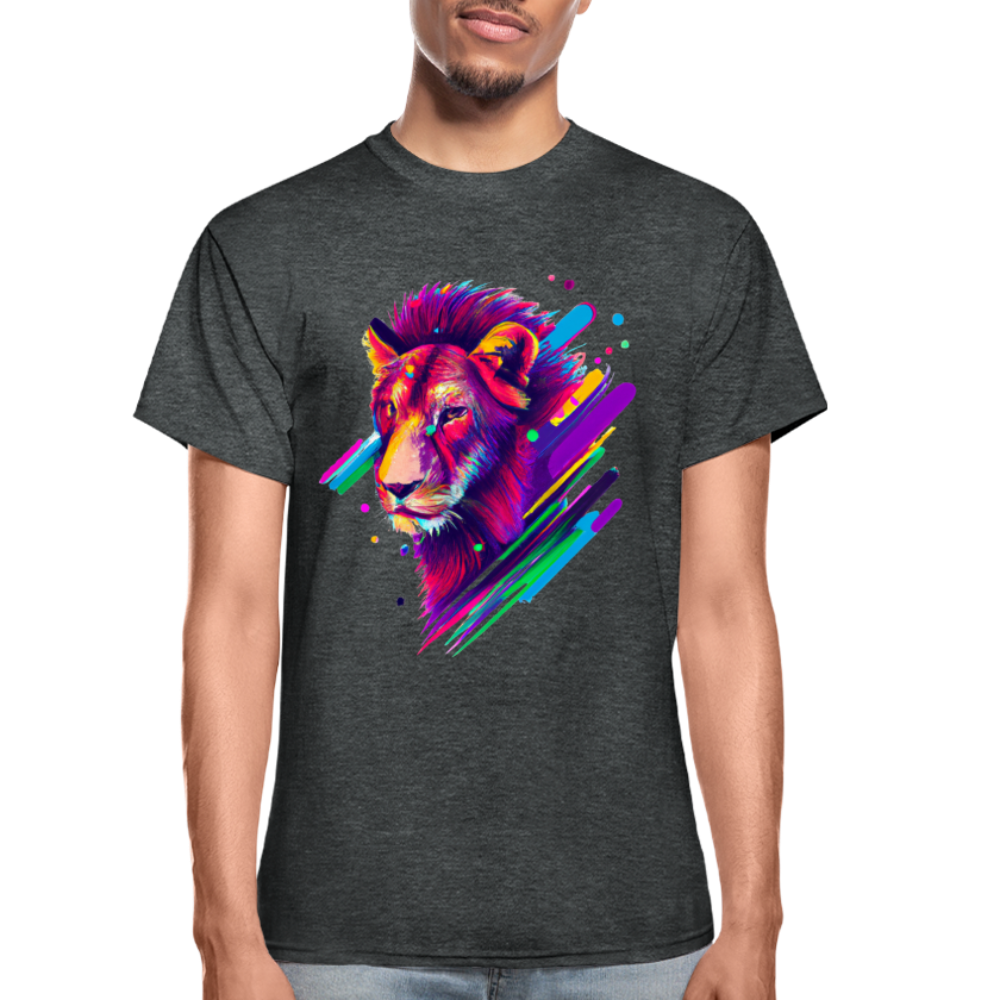 Psychedelic Lion T-Shirt - deep heather