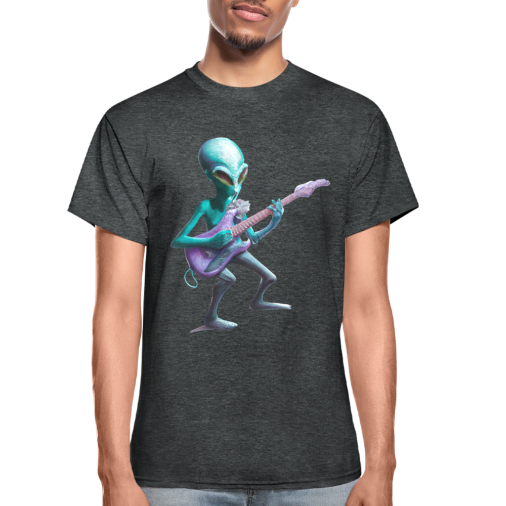 Alien Guitarist T-Shirt - deep heather