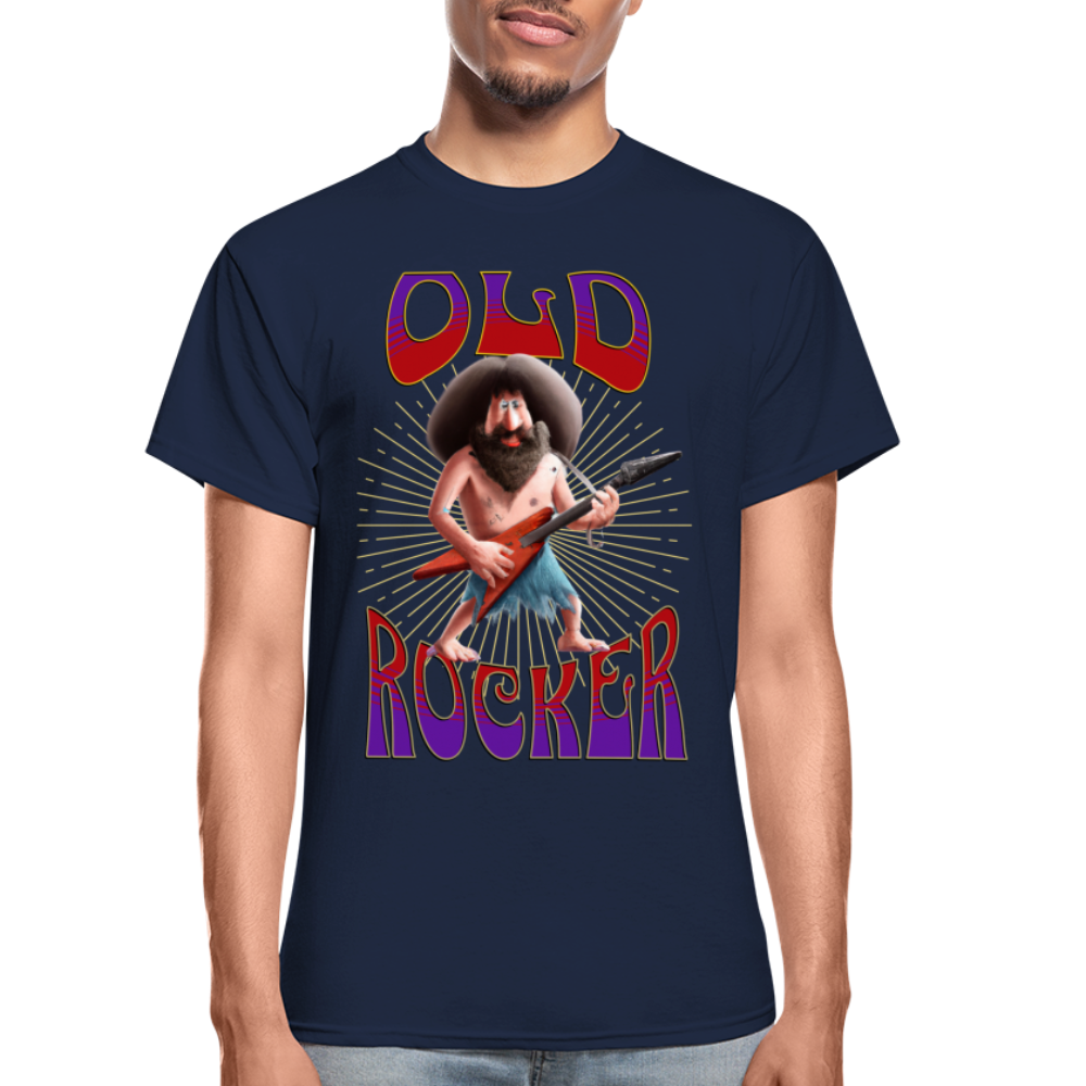 Old Rocker Cavemen T-Shirt - navy