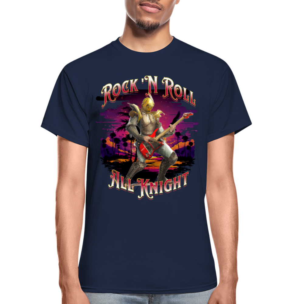 Rock N Roll All Knight T-Shirt - navy